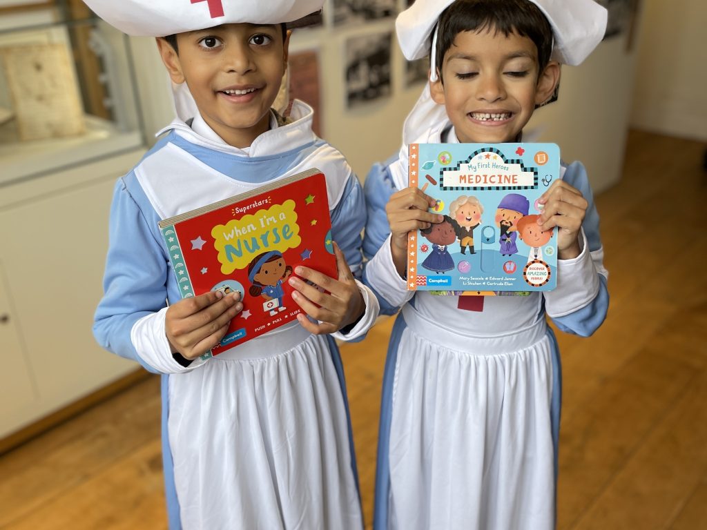 students dressed as nurses