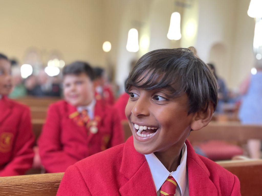 student laughing